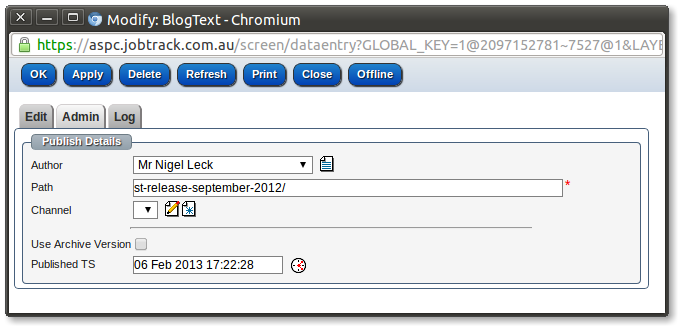 Publish at a future date Publish at a future date